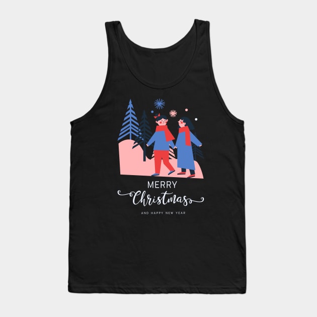 Christmas papper cut Tank Top by simple art